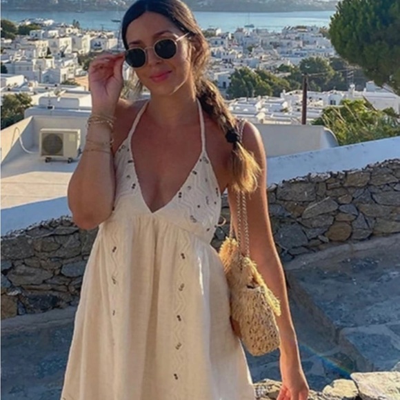 Zara Bloggers Favorite Limited Edition Beautiful MINI STUDDED DRESS - Picture 2 of 12